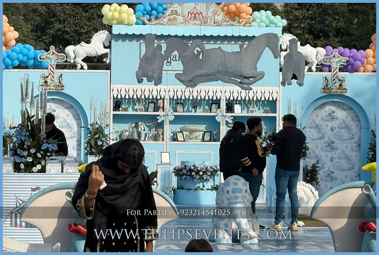 Vintage Carnival theme birthday decor by Tulips Events (8)