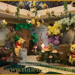 Winnie the Pooh birthday decoration setup in Lahore Pakistan