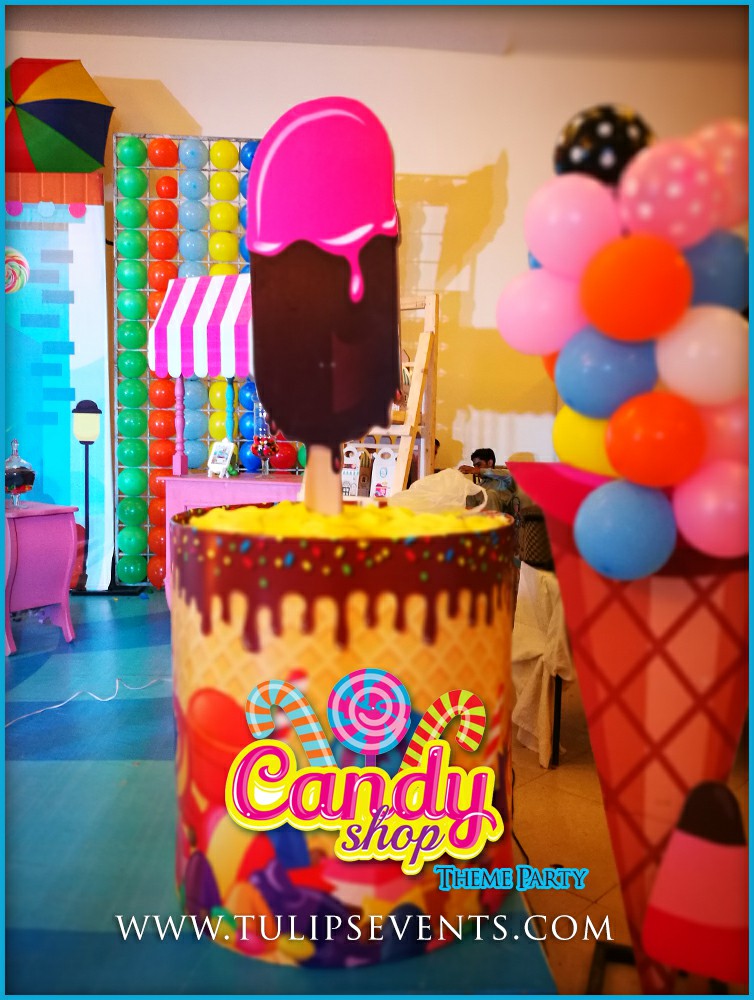 Sweet candy shop theme birthday party decoration ideas in Pakistan (1)