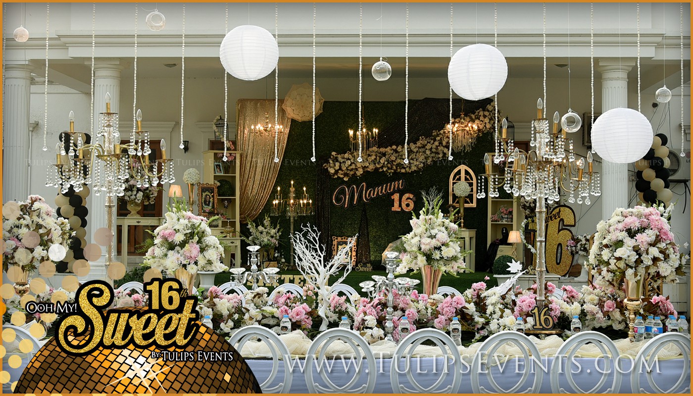 sweet 16 golden party decor ideas in Pakistan (23)