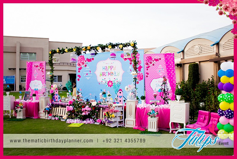 Garden theme birthday party decoration ideas in Pakistan (11)