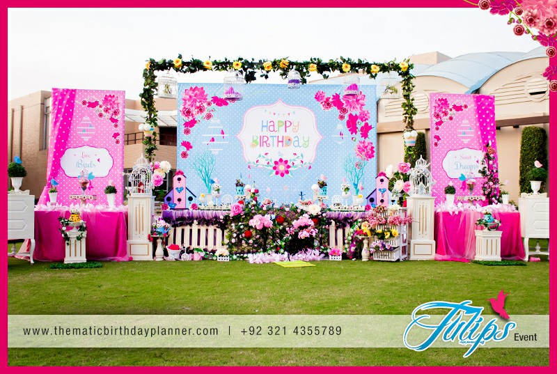 Garden theme birthday party decoration ideas in Pakistan (12)