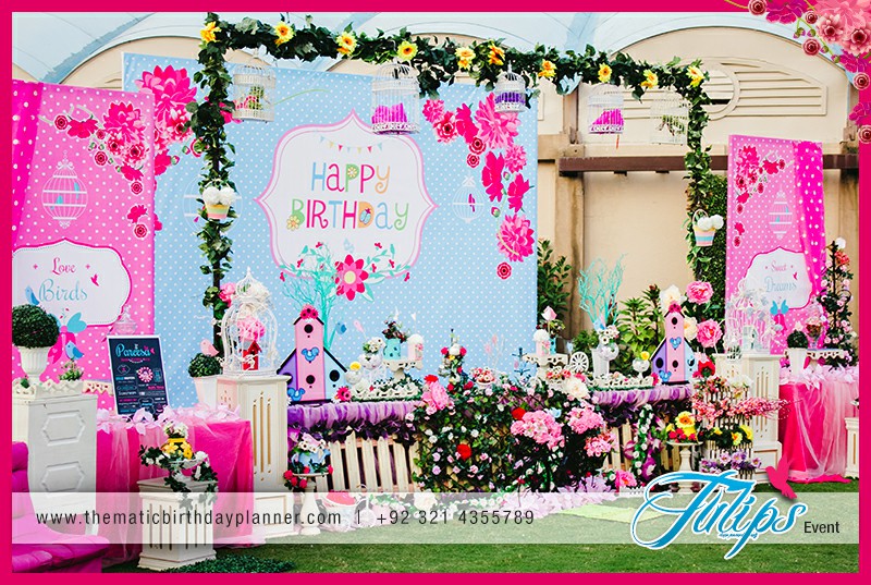 Garden theme birthday party decoration ideas in Pakistan (9)