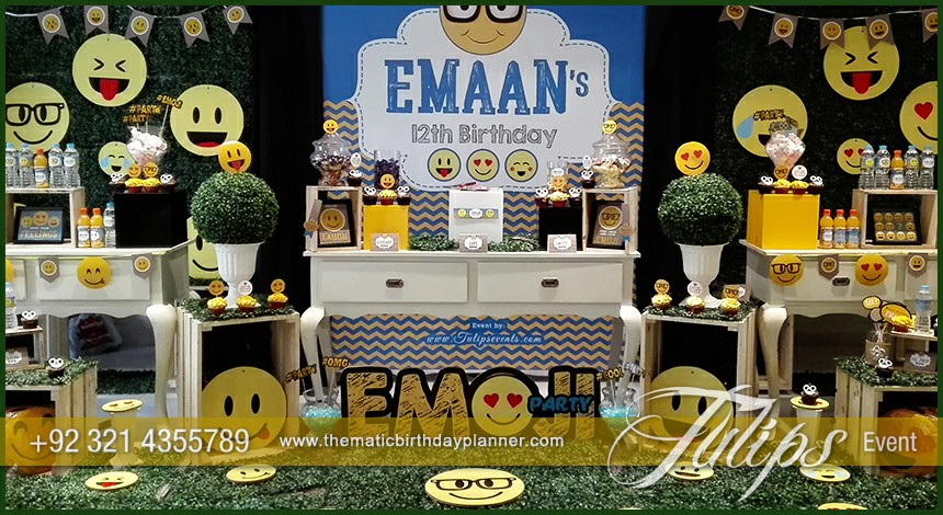 Emoji Birthday Party Theme decoration ideas in Pakistan (9)