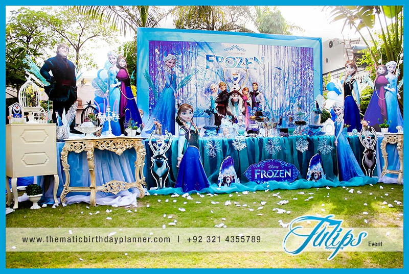 Frozen elsa party theme decoration ideas in Pakistan (1)