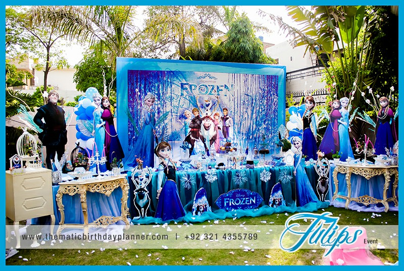 Frozen elsa party theme decoration ideas in Pakistan (4)