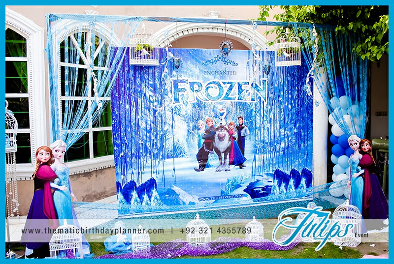 Frozen elsa party theme decoration ideas in Pakistan (6)