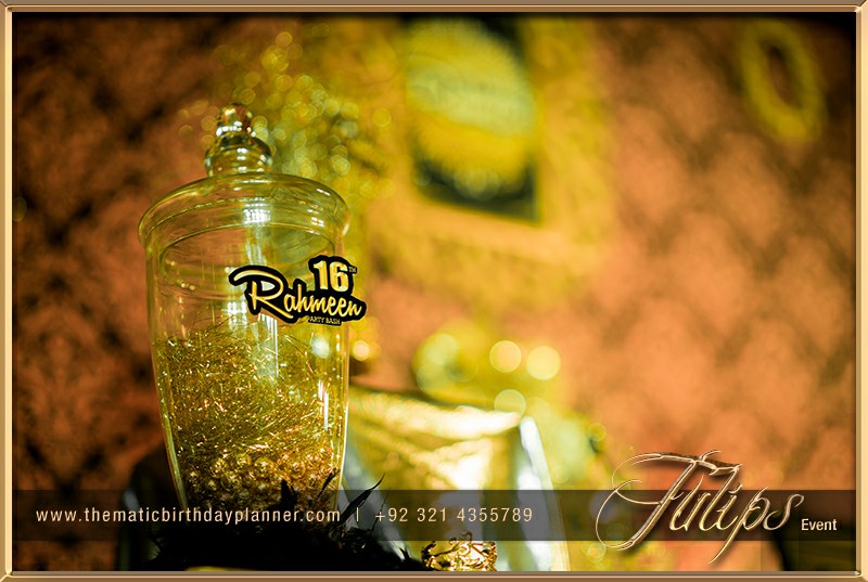 Gold Royal Blue Sweet 16 Themed party ideas in Pakistan 01~1