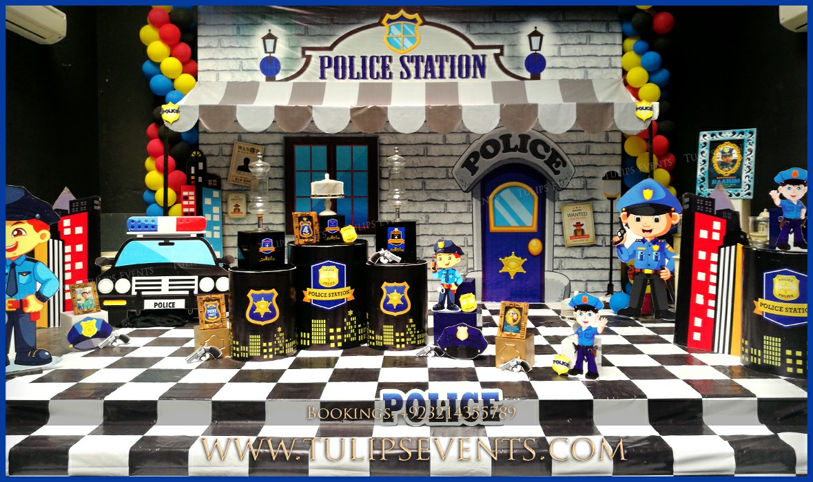 Little Police Theme Birthday Party Decor ideas in Pakistan (10)