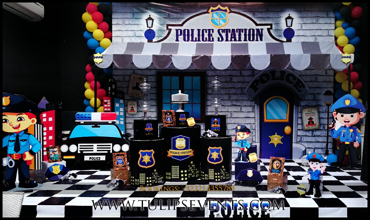 Little Police Theme Birthday Party Decor ideas in Pakistan (13)