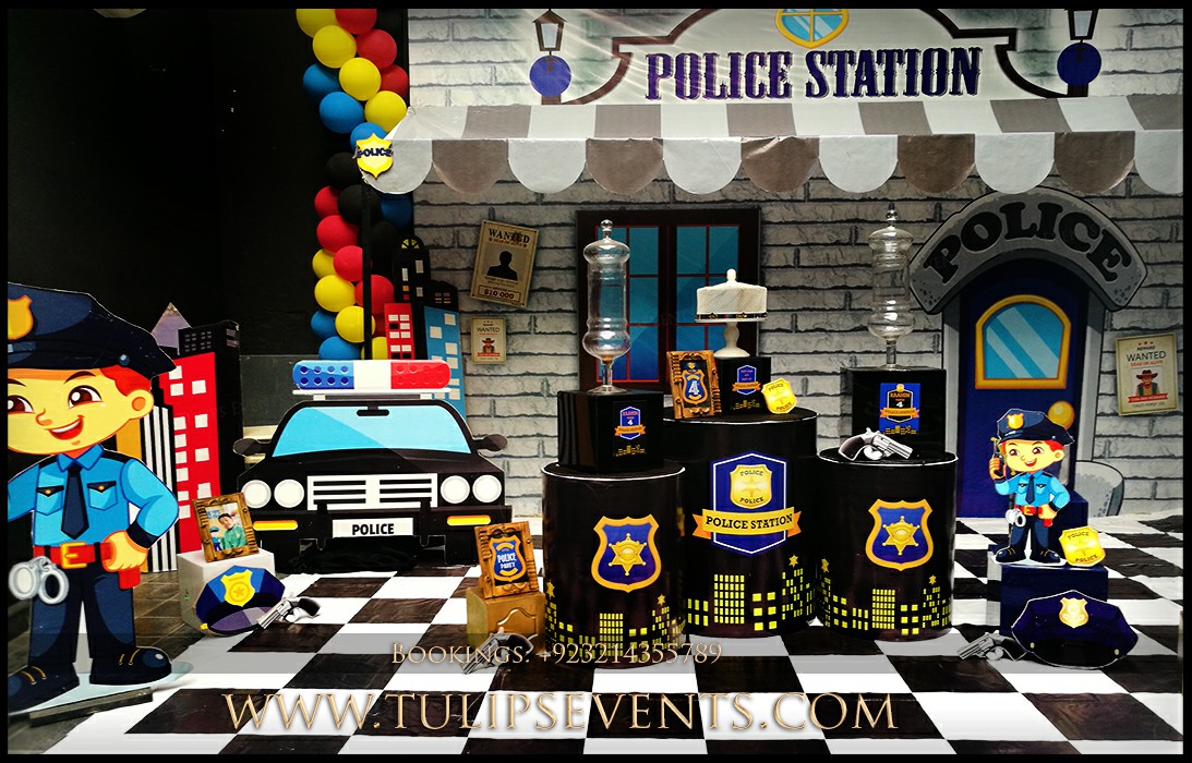 Little Police Theme Birthday Party Decor ideas in Pakistan (21)