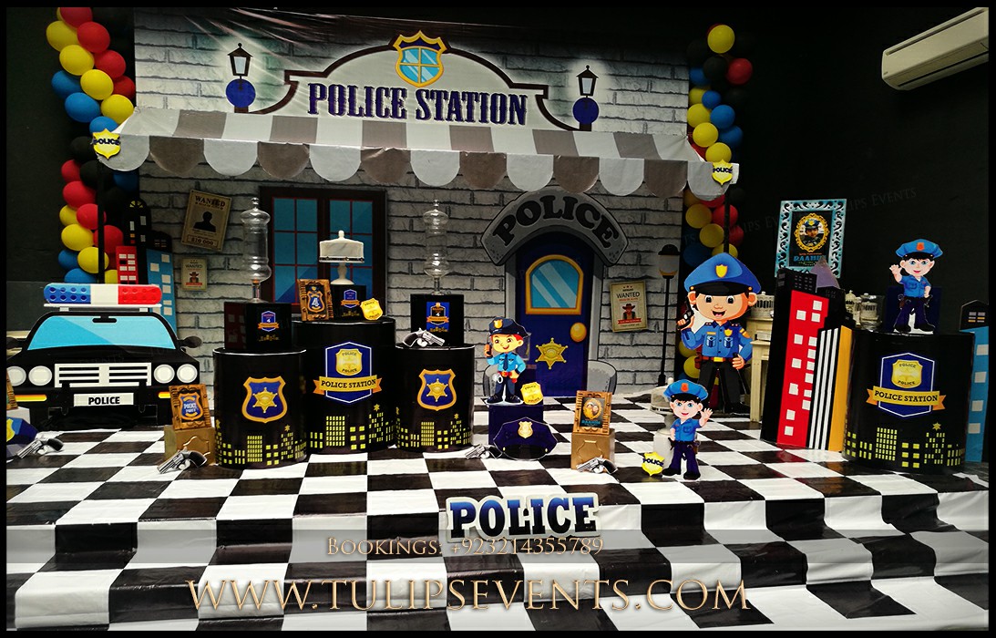 Little Police Theme Birthday Party Decor ideas in Pakistan (25)