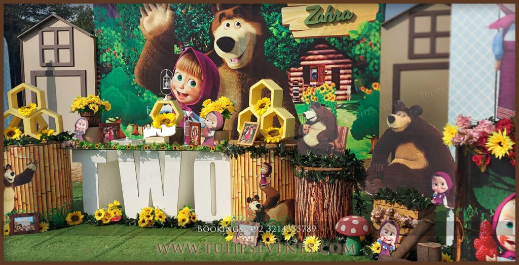 Masha and Bear Birthday Party Decoration Ideas in Pakistan 2