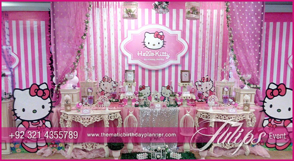 Pink Hello Kitty birthday party theme for girls in Pakistan (3)