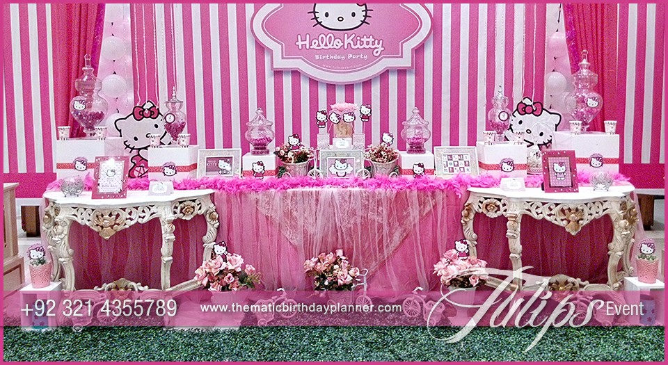 Pink Kitty First Birthday Party for girls in Pakistan (2)