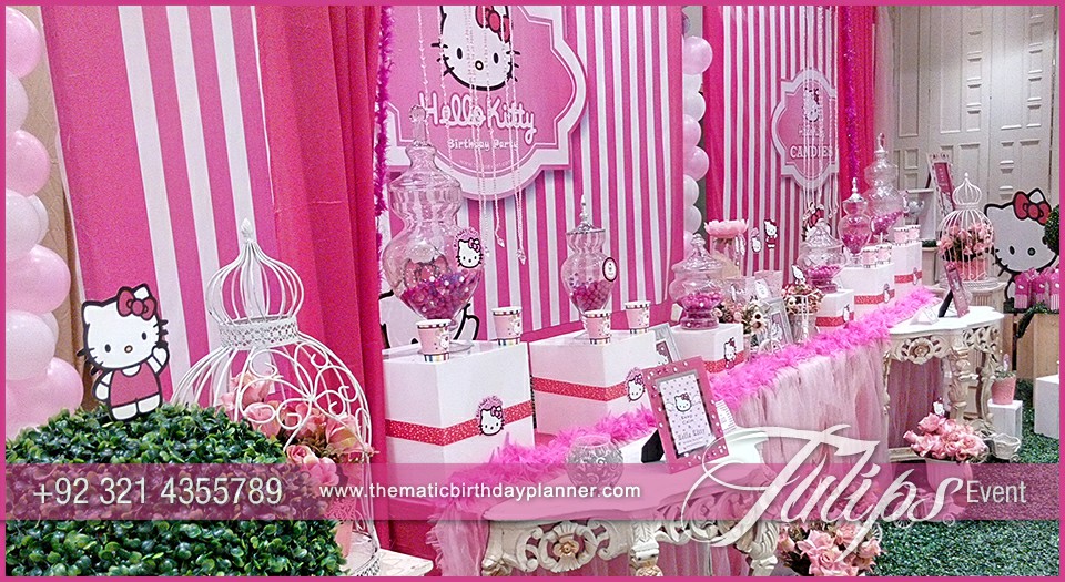 Pink Kitty First Birthday Party for girls in Pakistan (3)