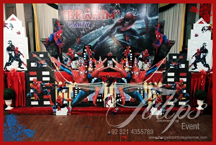 Spiderman themed party decor ideas planner in Pakistan (9)