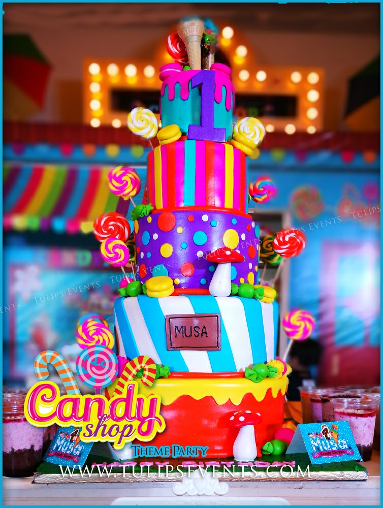 Sweet candy shop theme birthday party decoration ideas in Pakistan (3)