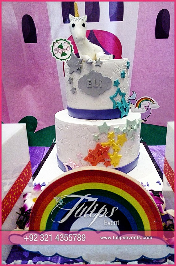 unicorn birthday party rainbow theme decoration in Pakistan (15)