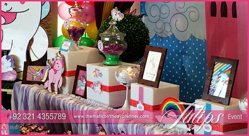 unicorn birthday party rainbow theme decoration in Pakistan (4)