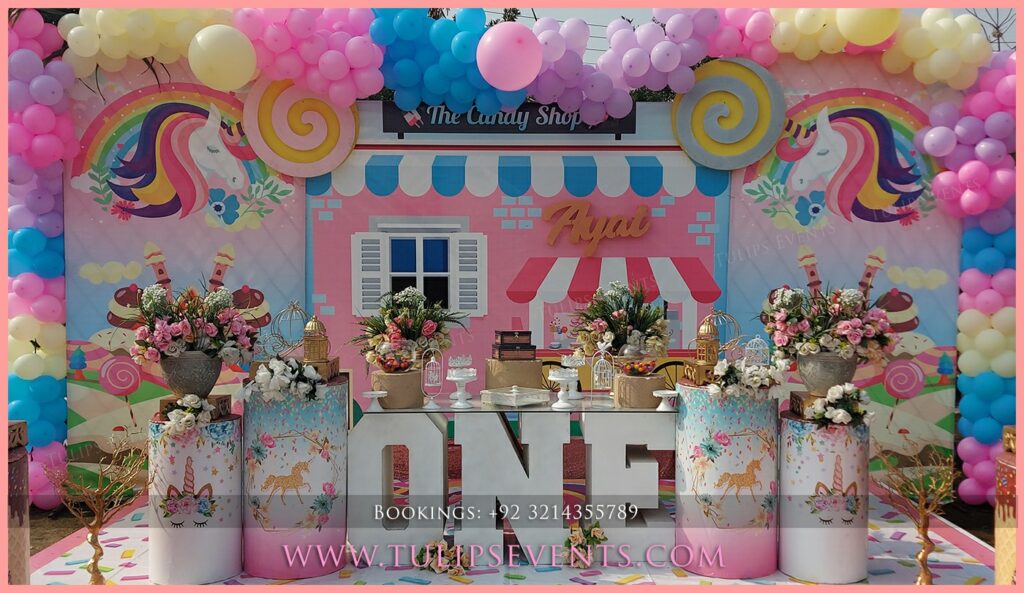 Unicorns Candyland Theme Party Decor Ideas Tulips Events 12 1024x593 1