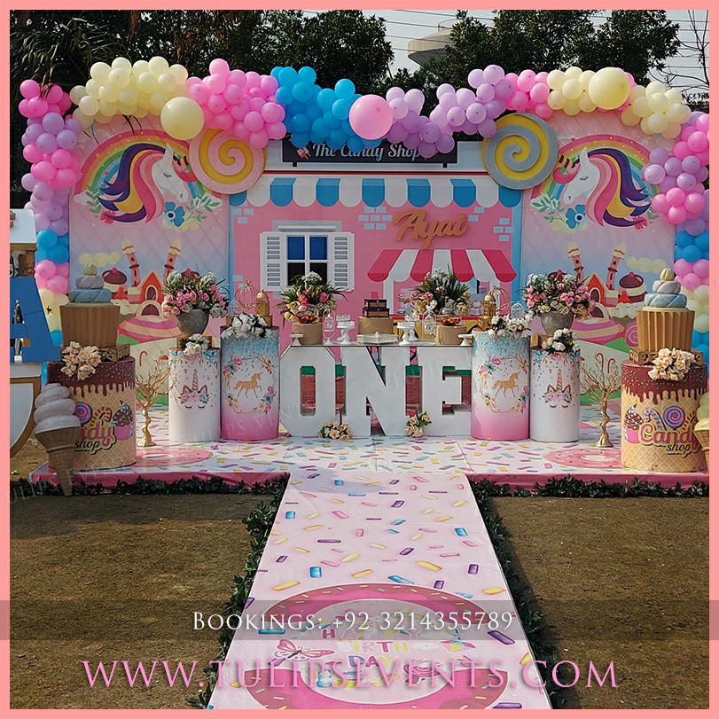 Unicorns Candyland Theme Party Decor Ideas Tulips Events 16