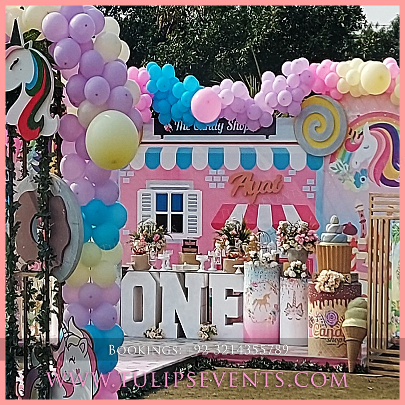 Unicorns Candyland Theme Party Decor Ideas Tulips Events 2