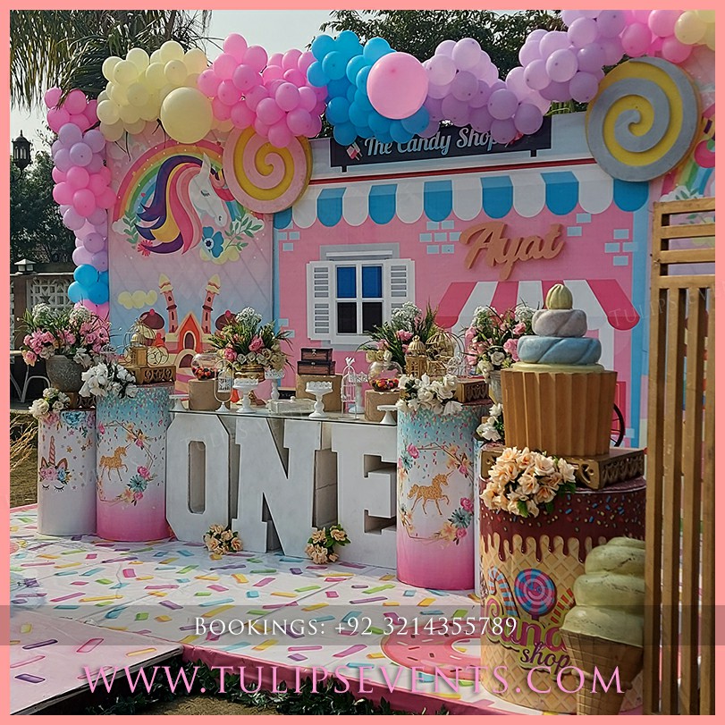 Unicorns Candyland Theme Party Decor Ideas Tulips Events 21