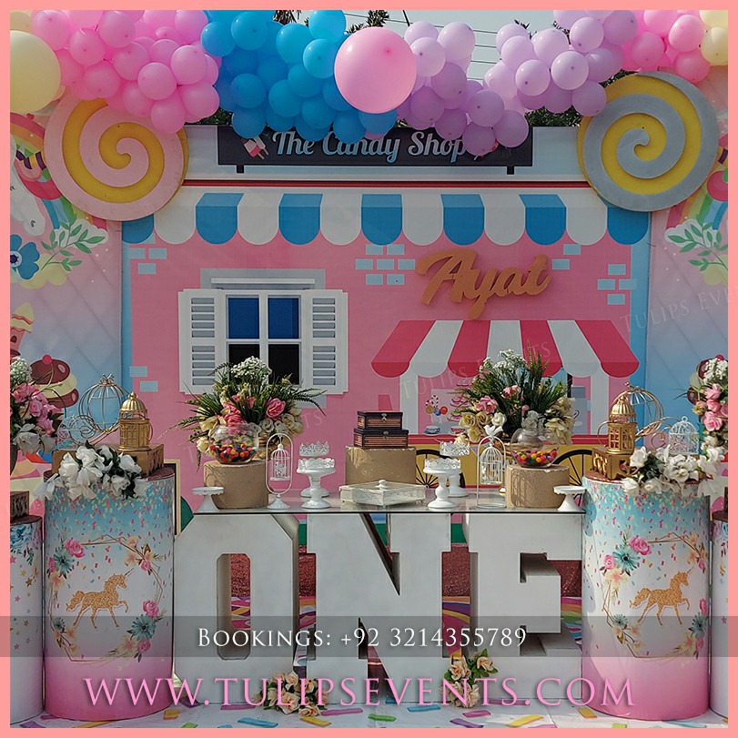 Unicorns Candyland Theme Party Decor Ideas Tulips Events 26