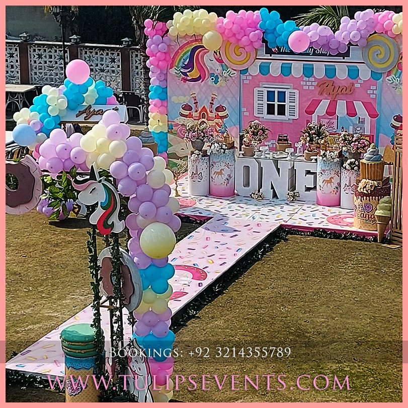 Unicorns Candyland Theme Party Decor Ideas Tulips Events 29