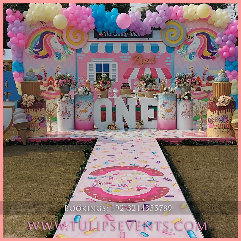 Unicorns Candyland Theme Party Decor Ideas Tulips Events 8