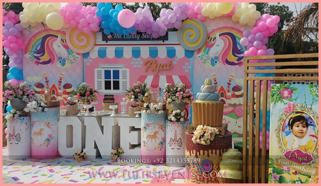 Unicorns Candyland Theme Party Decor Ideas Tulips Events 9 1024x593 1