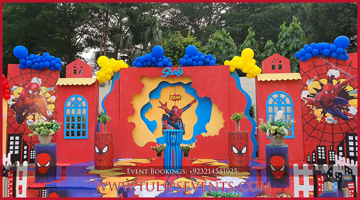 Spiderman Theme Birthday Party Decorations by Tulips Events (10)