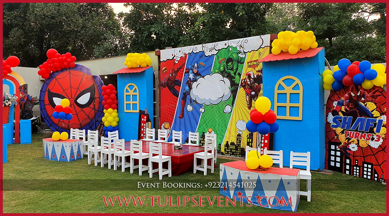 Spiderman Theme Birthday Party Decorations by Tulips Events (20)