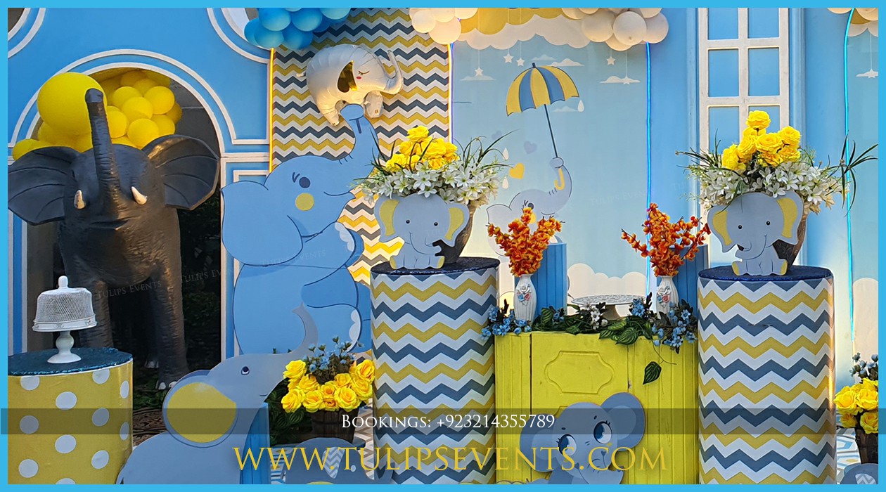 Elephant theme birthday décor by tulips events in Pakistan (11)