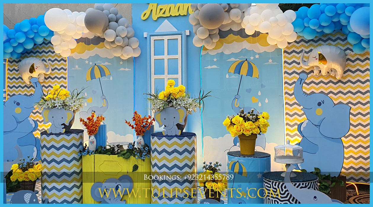 Elephant theme birthday décor by tulips events in Pakistan (12)