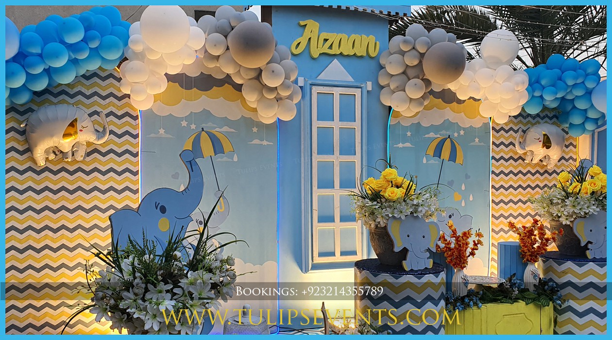 Elephant theme birthday décor by tulips events in Pakistan (2)