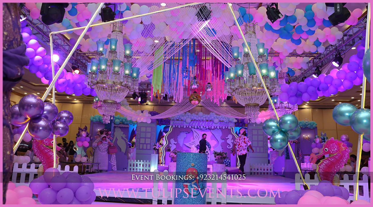 Mermaid Magic Theme Birthday Decorations in Pakistan (24)