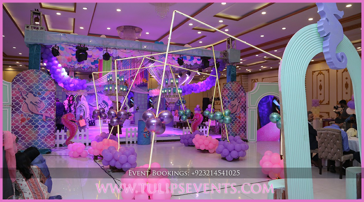 Mermaid Magic Theme Birthday Decorations in Pakistan (25)