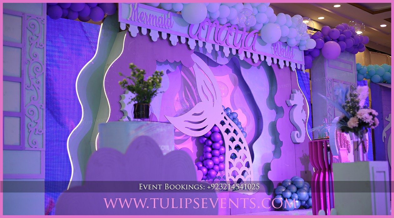 Mermaid Magic Theme Birthday Decorations in Pakistan (27)