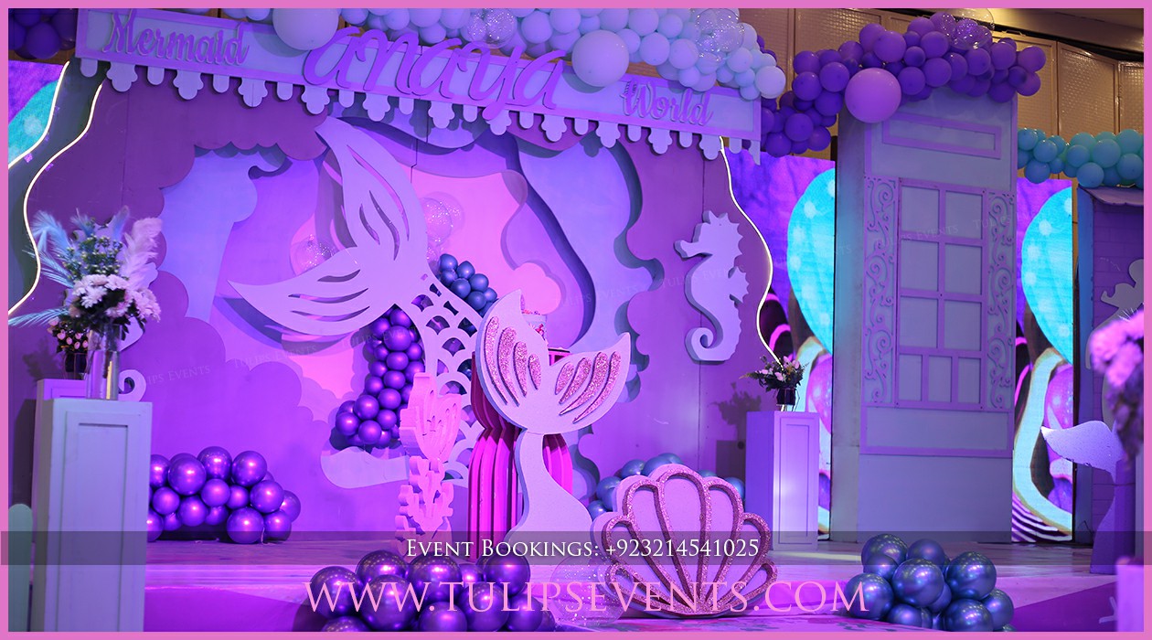 Mermaid Magic Theme Birthday Decorations in Pakistan (29)