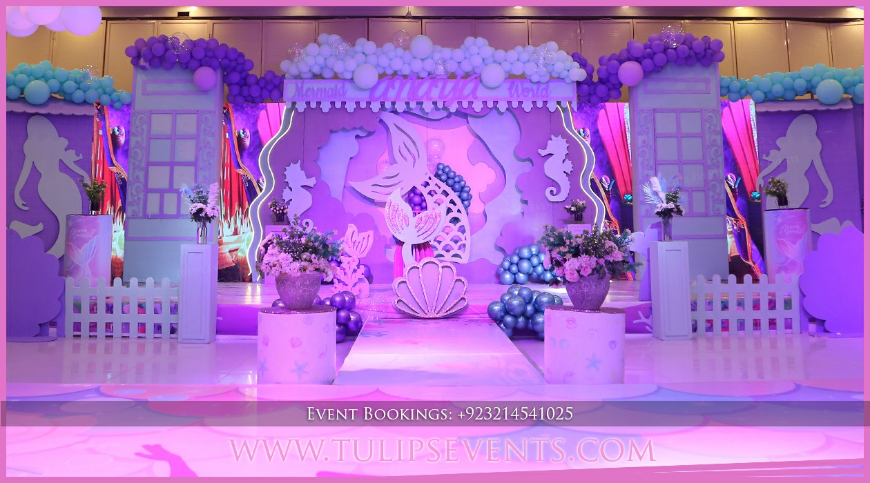 Mermaid Magic Theme Birthday Decorations in Pakistan (33)