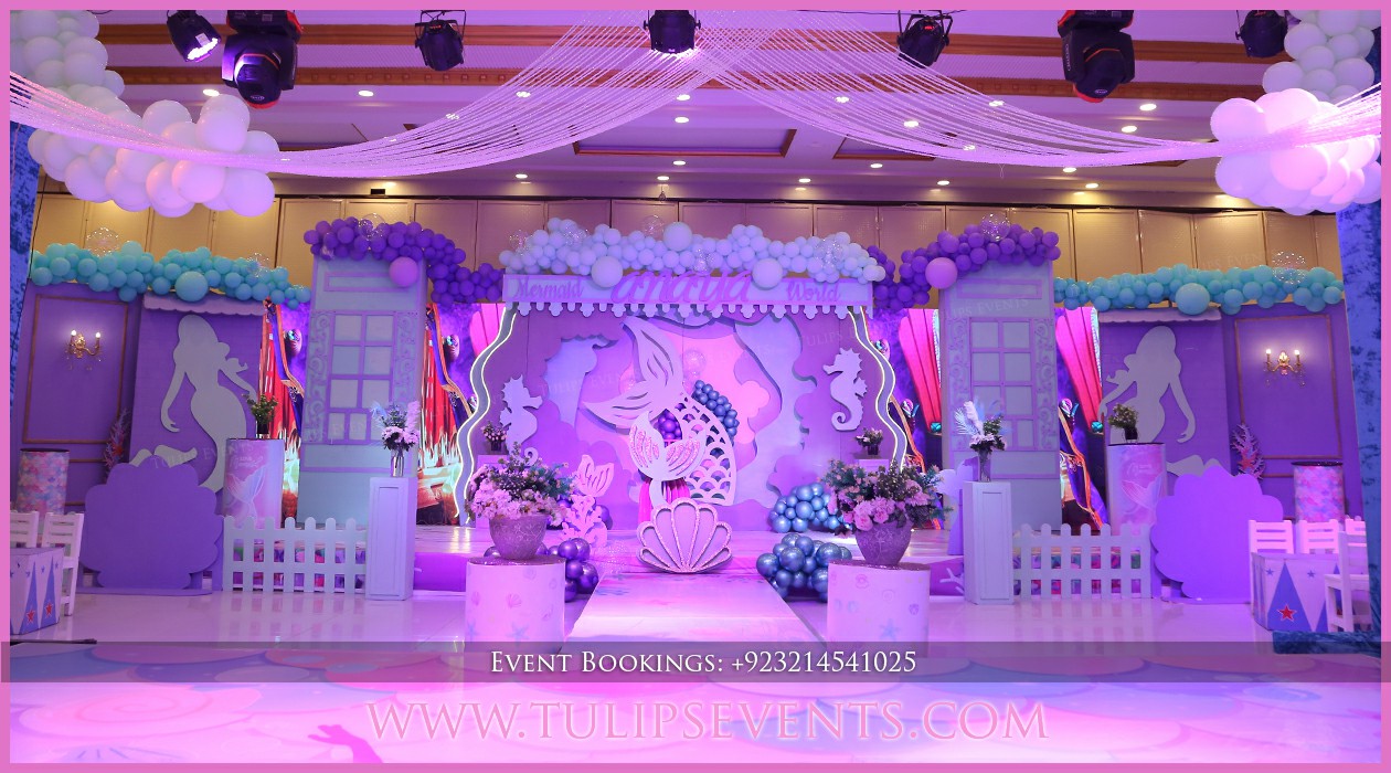 Mermaid Magic Theme Birthday Decorations in Pakistan (35)