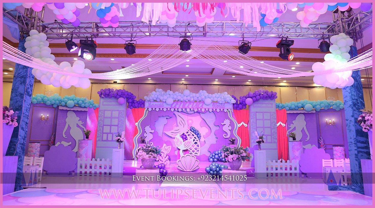 Mermaid Magic Theme Birthday Decorations in Pakistan (36)