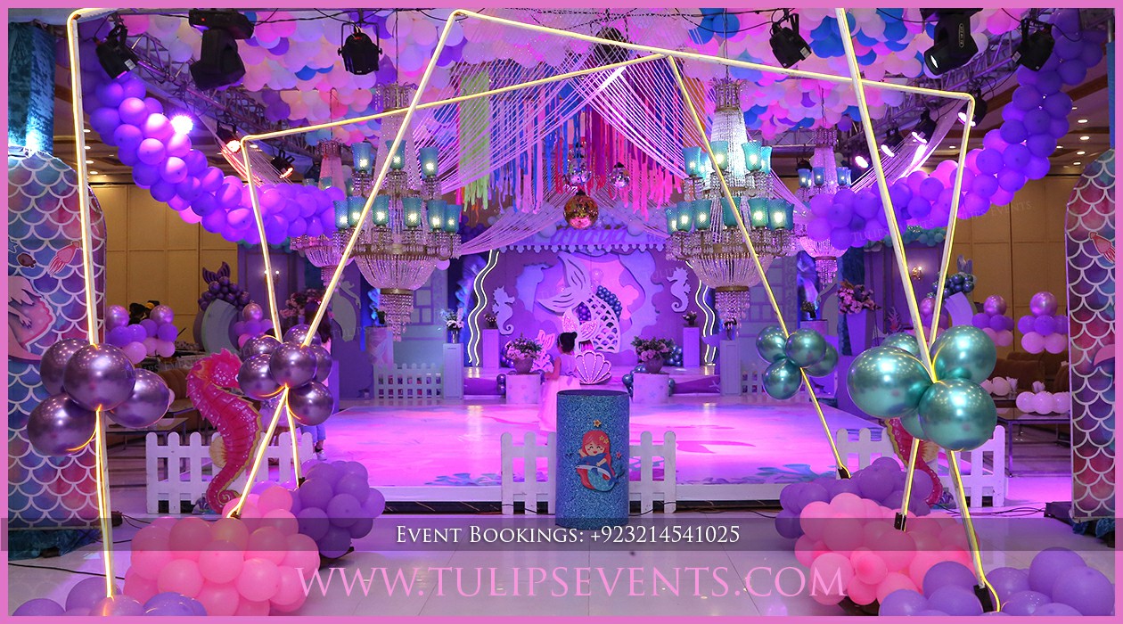 Mermaid Magic Theme Birthday Decorations in Pakistan (42)