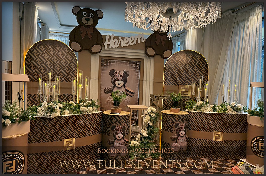 fendi theme surprise birthday party decor Pakistan (4)